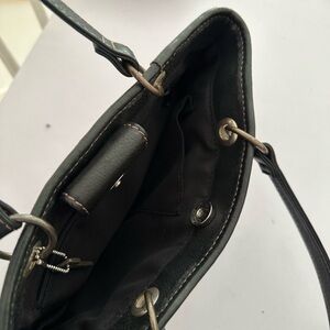 Elegant Black Leather Tote Bag